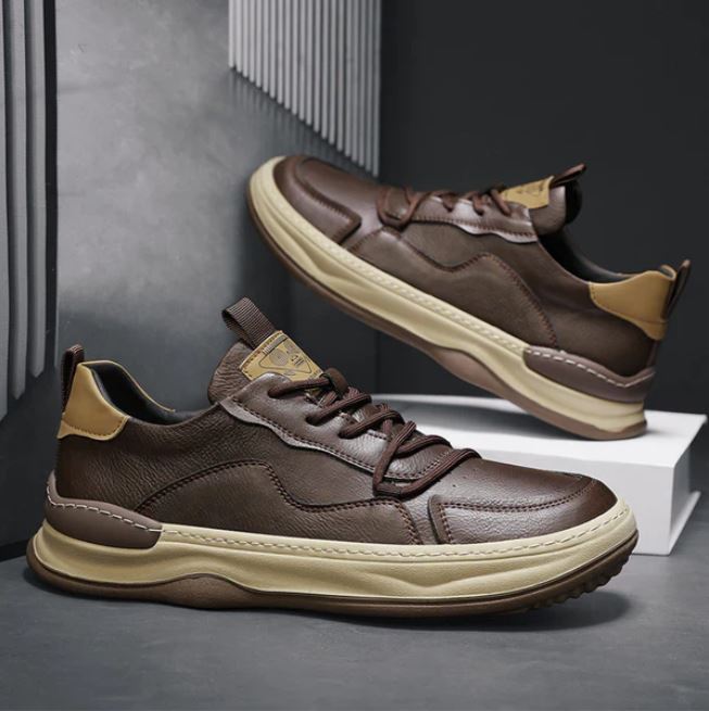 Stefano Premium Calfskin Faux Leather Casual Shoes