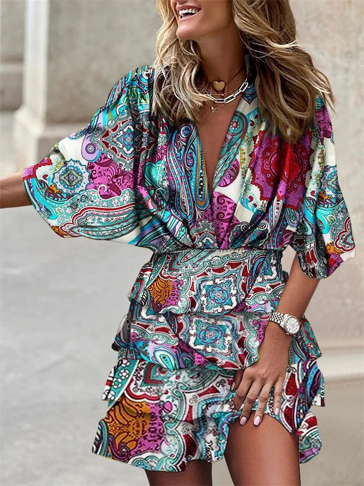 Sofia Print Midi Dress