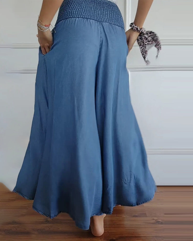 VanDeZaar Elastic Waist Wide Leg Pants