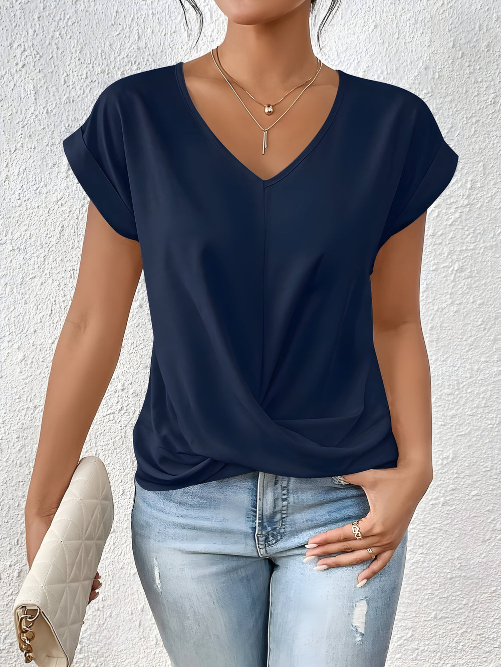 Velani Front-Knot Top with Modern Versatile Silhouette