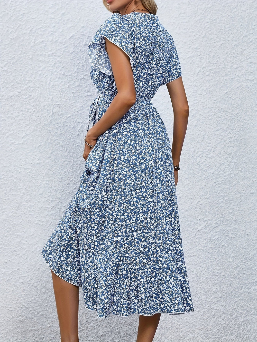 Indie Floral Dress With Lacing