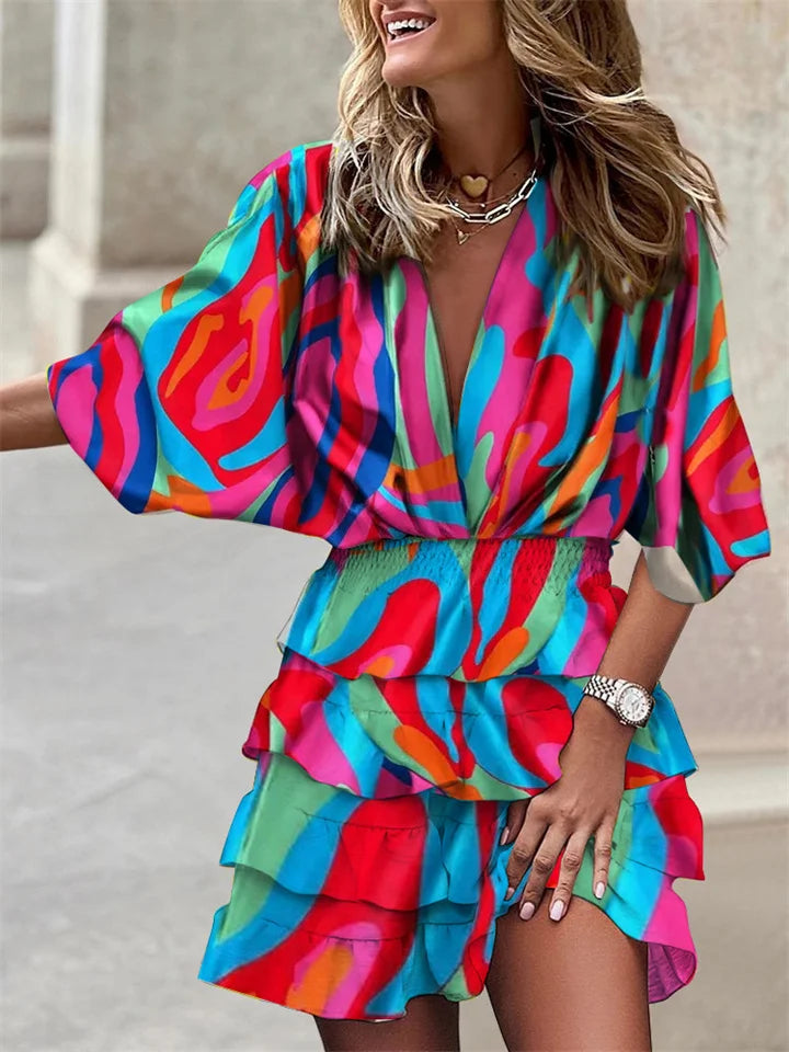 Sofia Print Midi Dress
