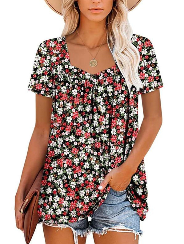 Soreya Airy Garden Print Top