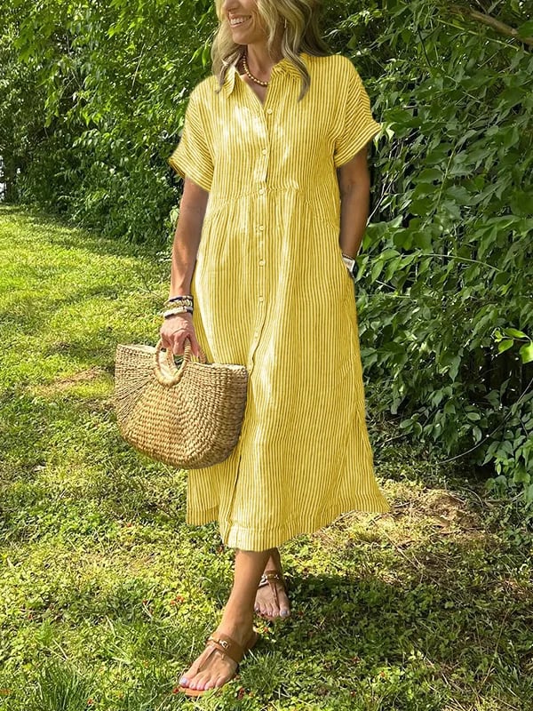 Udela Striped Maxi Dress