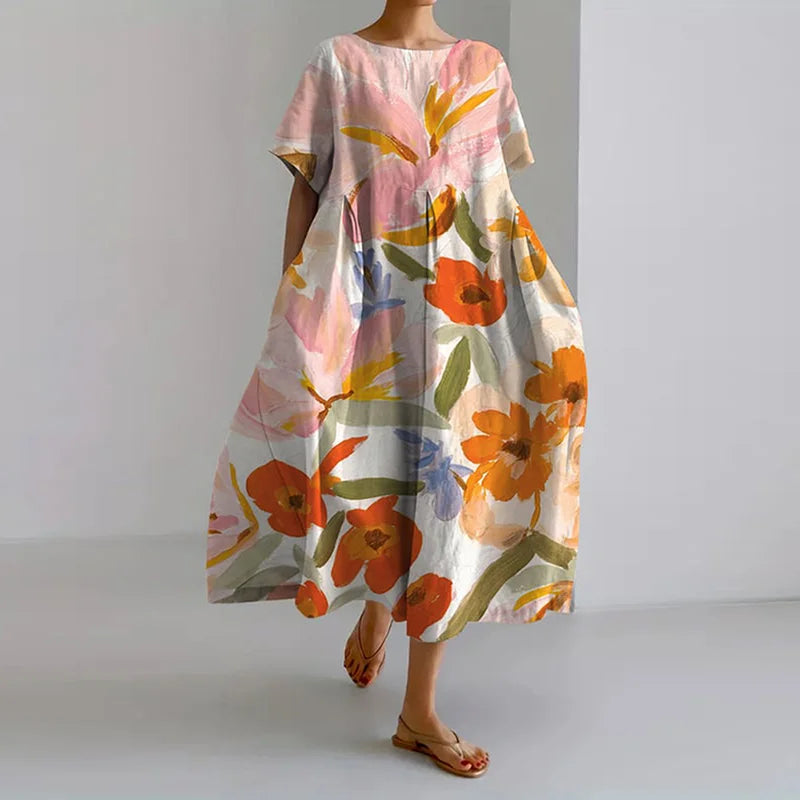Valentina Floral Summer Dress, Flattering Flowy Fit