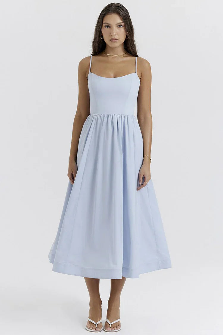 Aimee Stretch Polyester Corset Midi Dress