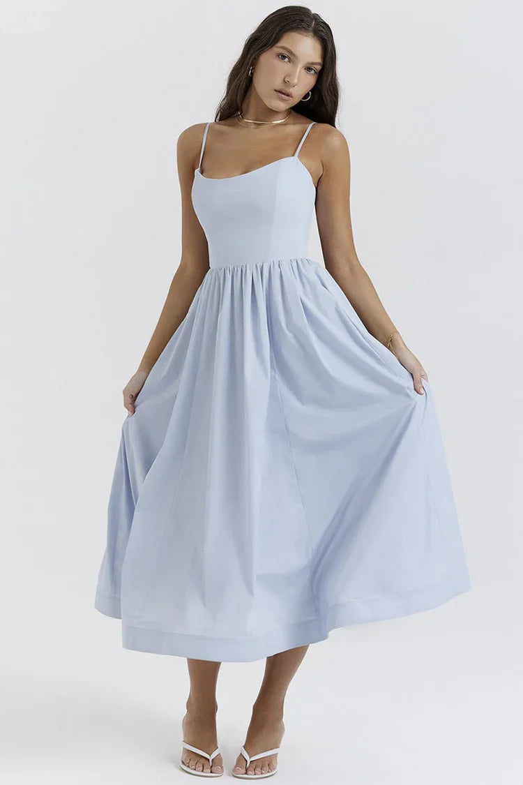 Aimee Stretch Polyester Corset Midi Dress