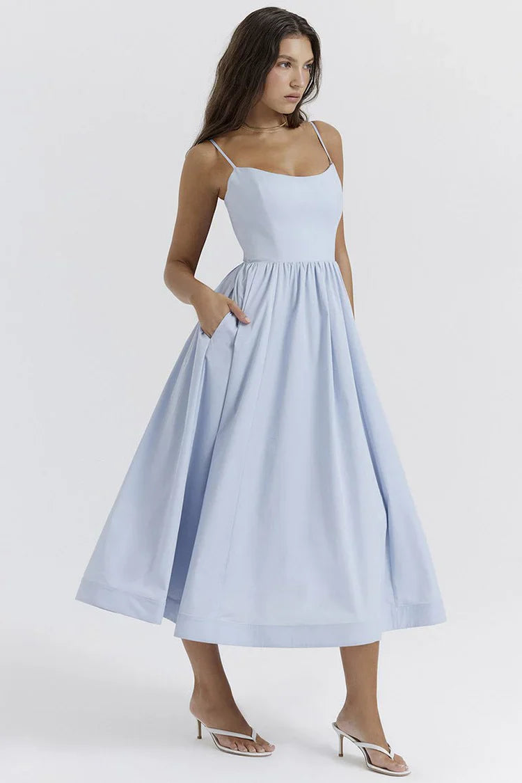 Aimee Stretch Polyester Corset Midi Dress