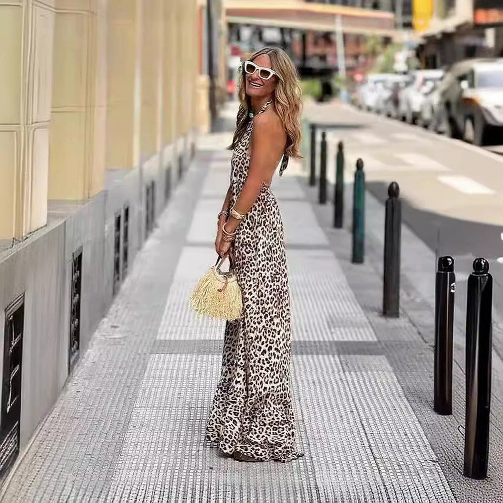 Maisie Stretch Polyester Open Back Dress
