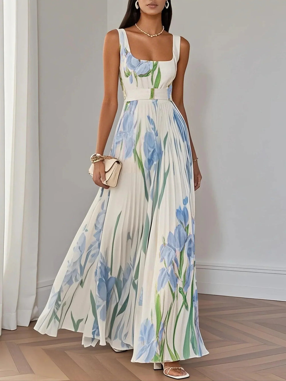 Floralis Elegant Floral Dress for Special Occasions