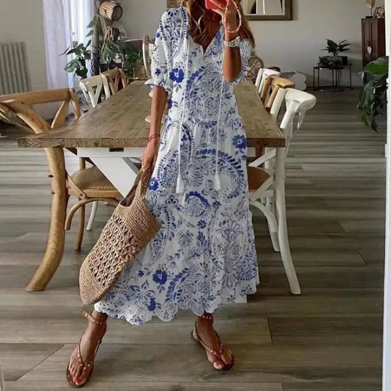Wendy White Boho Lace Maxi