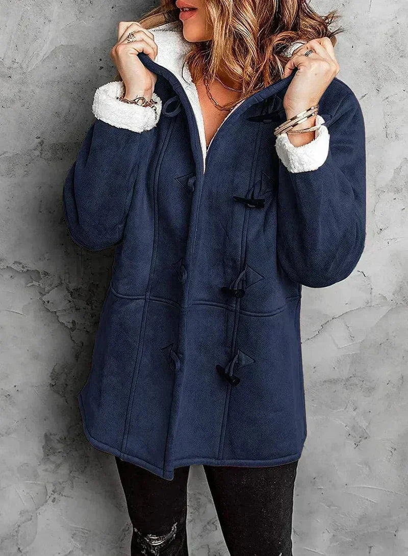 Charlotte | Polyester Cotton Winter Fleece-Lined Jacket