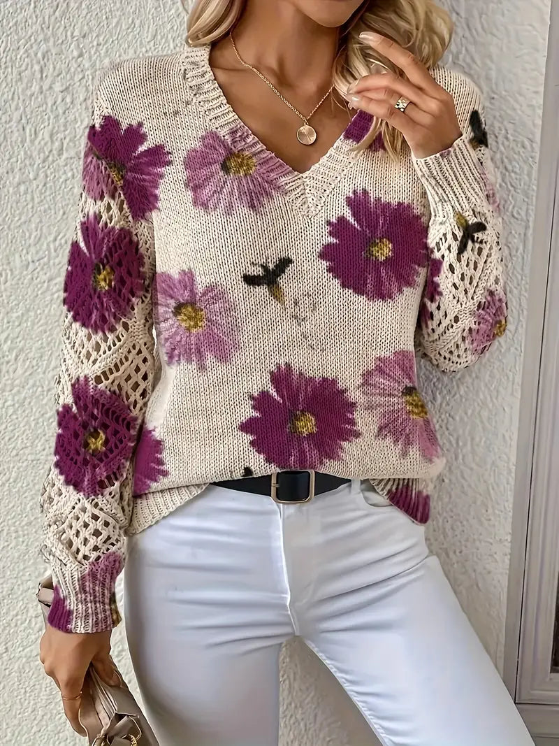 Rayuela Elegant Floral Sweater