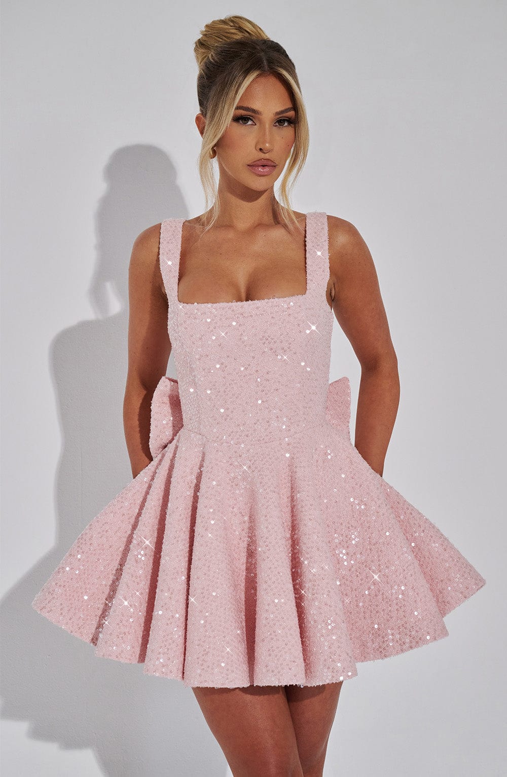 Luniva Mini Dress with Bow Detail