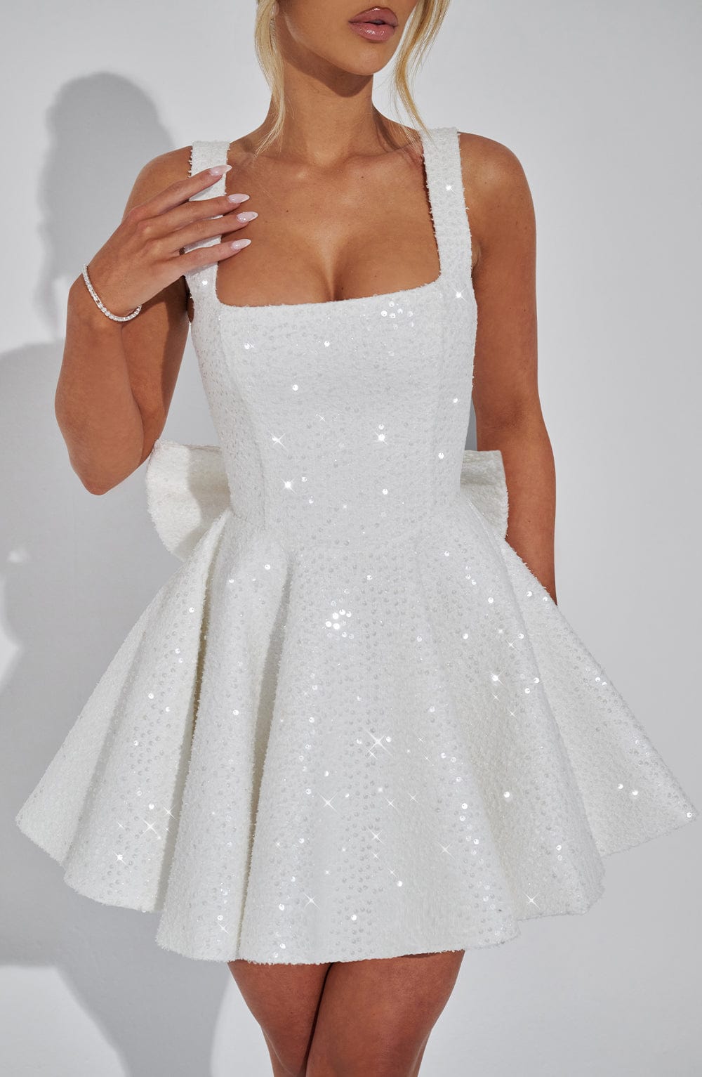 Luniva Mini Dress with Bow Detail