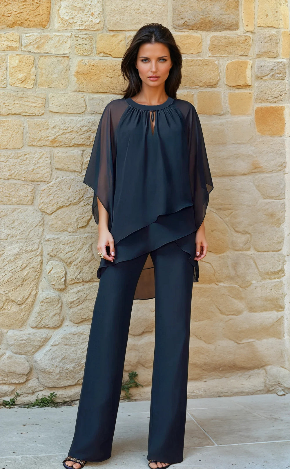Karla Chiffon Two-Piece Set