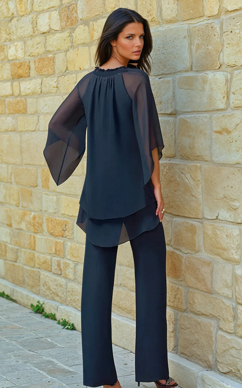 Karla Chiffon Two-Piece Set