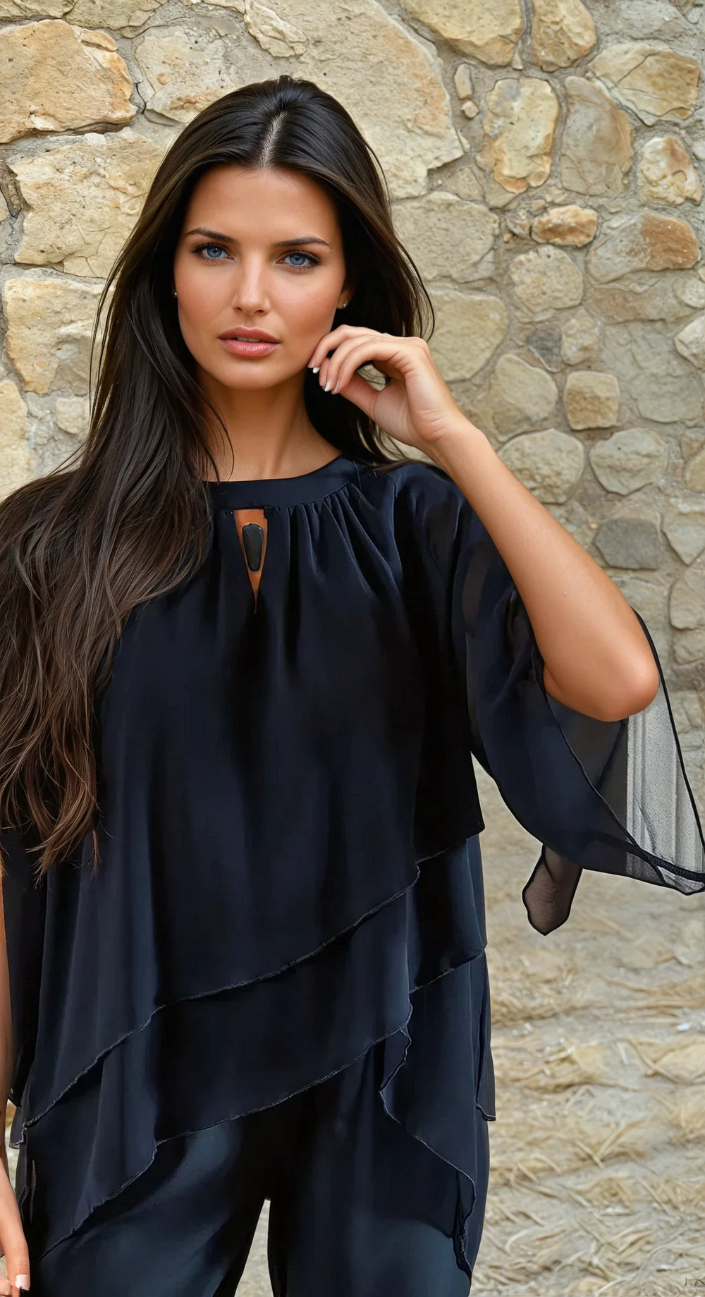 Karla Chiffon Two-Piece Set