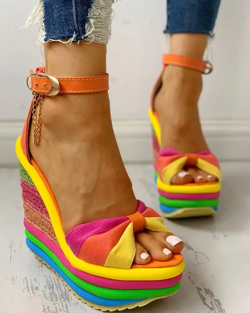Zenais Vibrant Wedge Shoes