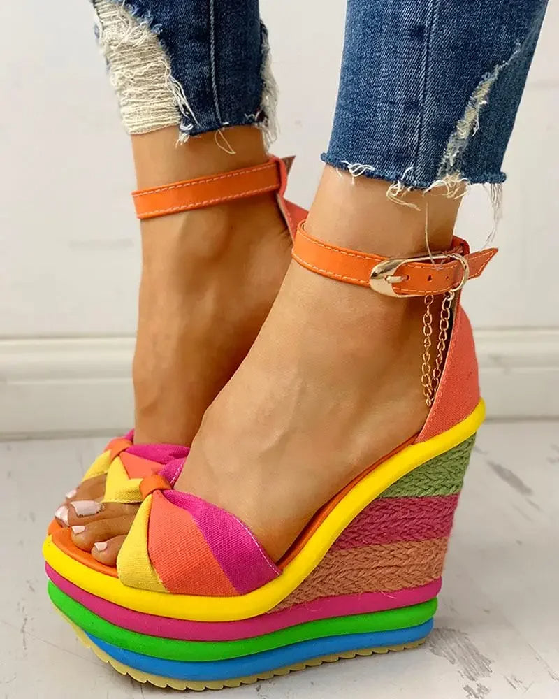 Zenais Vibrant Wedge Shoes