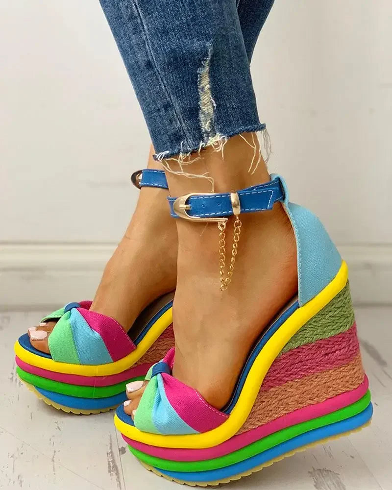 Zenais Vibrant Wedge Shoes