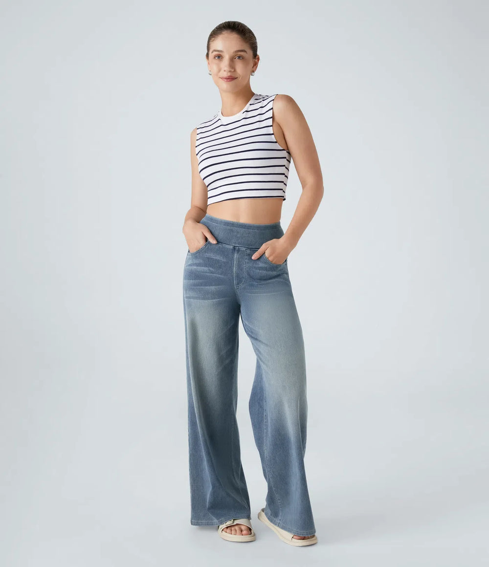 Eva Elastische Pants With Hoher Taille