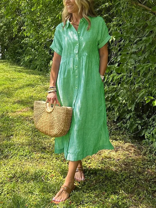 Udela Striped Maxi Dress