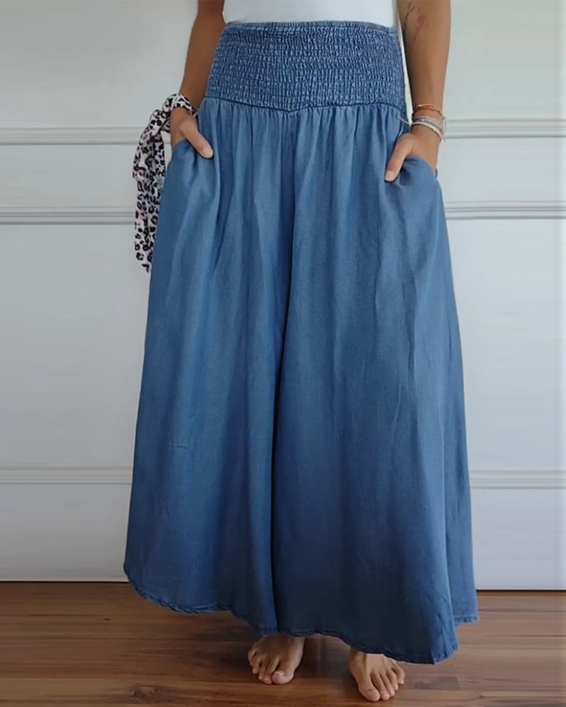 VanDeZaar Elastic Waist Wide Leg Pants