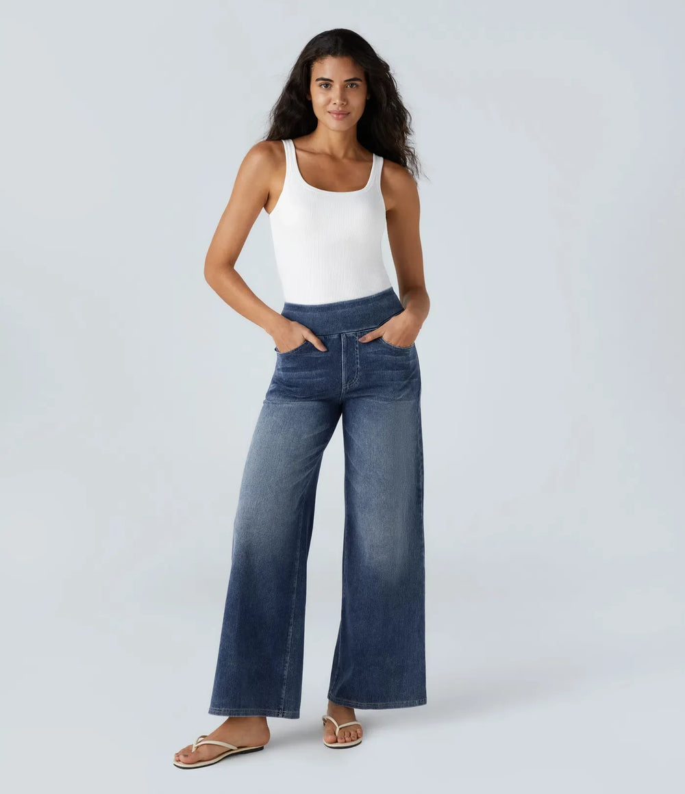 Eva Elastische Pants With Hoher Taille
