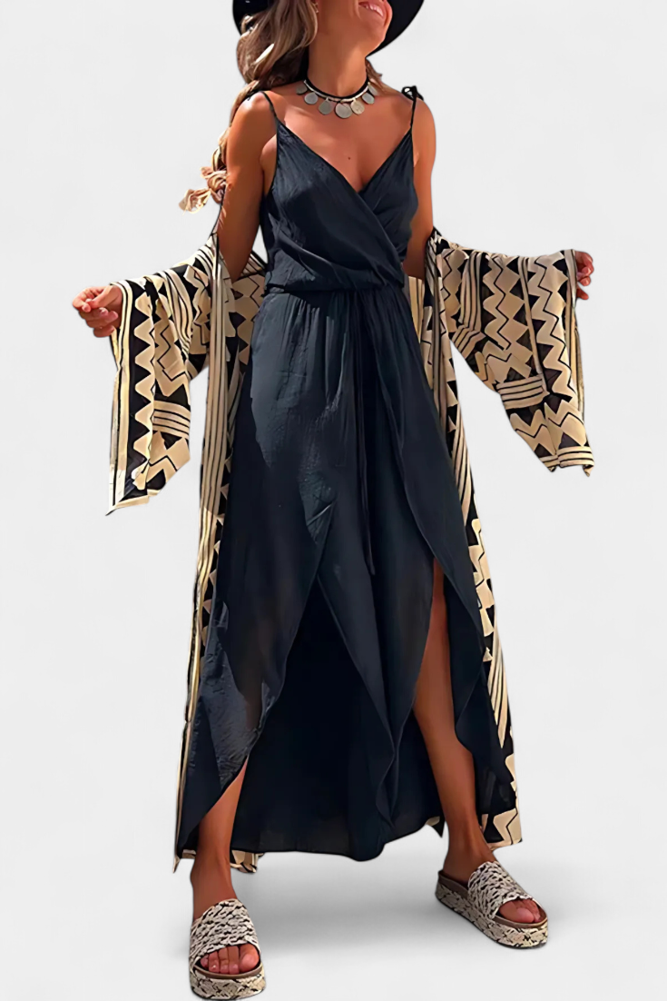 Myra Cotton Side-Slit Dress