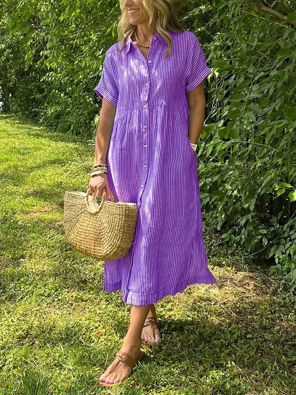 Udela Striped Maxi Dress
