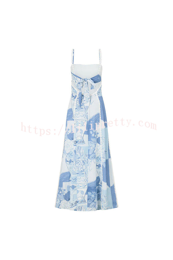 Abito Mediterranean Embroidered Summer Maxi Dress
