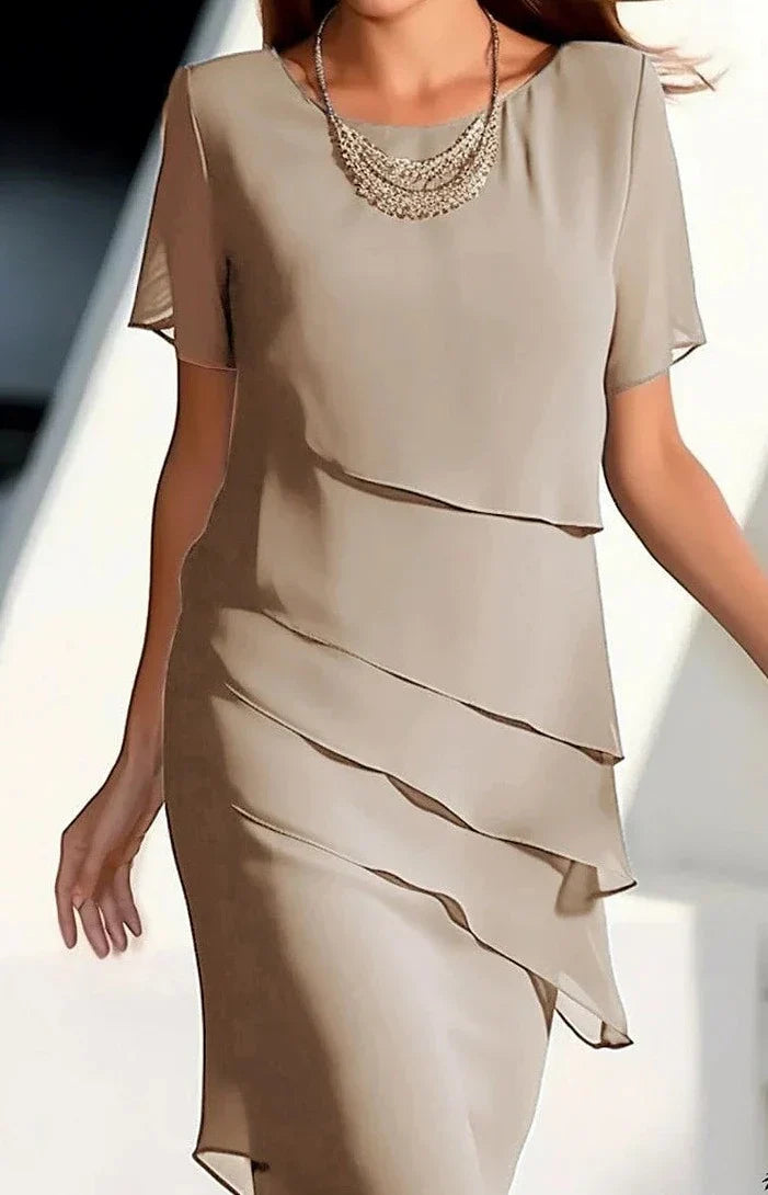Karen Short-Sleeve Shift Dress