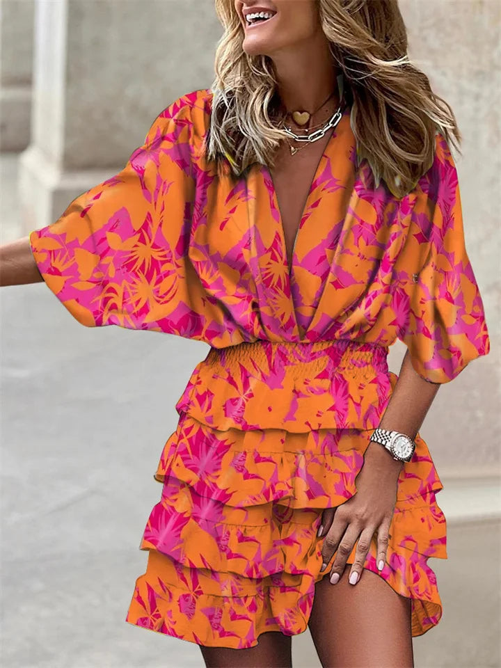 Sofia Print Midi Dress