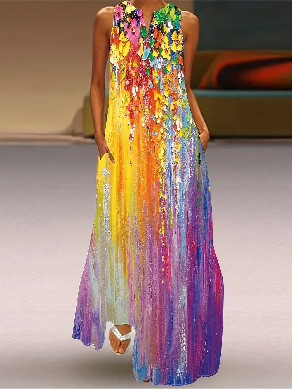 Calista Bohemian Floral Maxi Dress