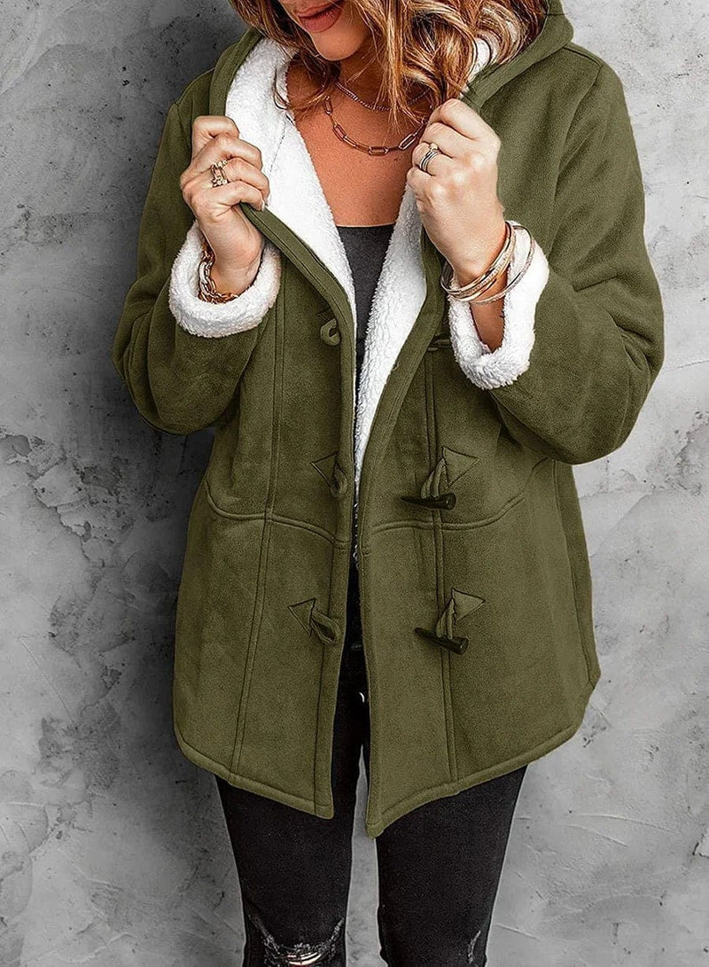 Charlotte | Polyester Cotton Winter Fleece-Lined Jacket