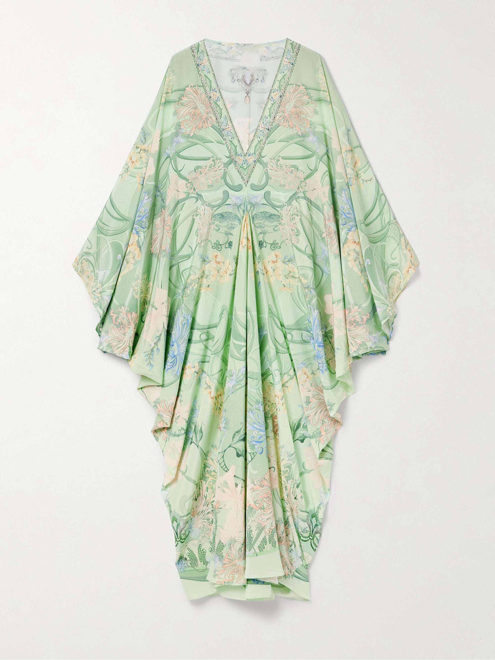 Einzigartiges Midi Dress Floral V-Neck