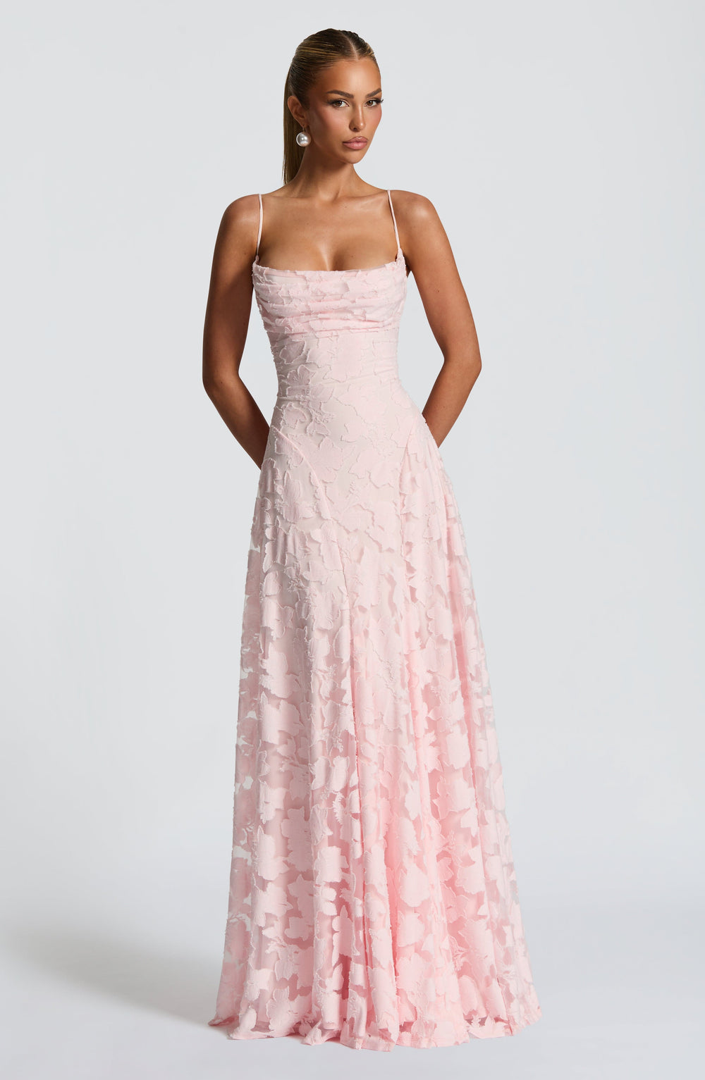 Francisa Lace Corset Maxi Dress
