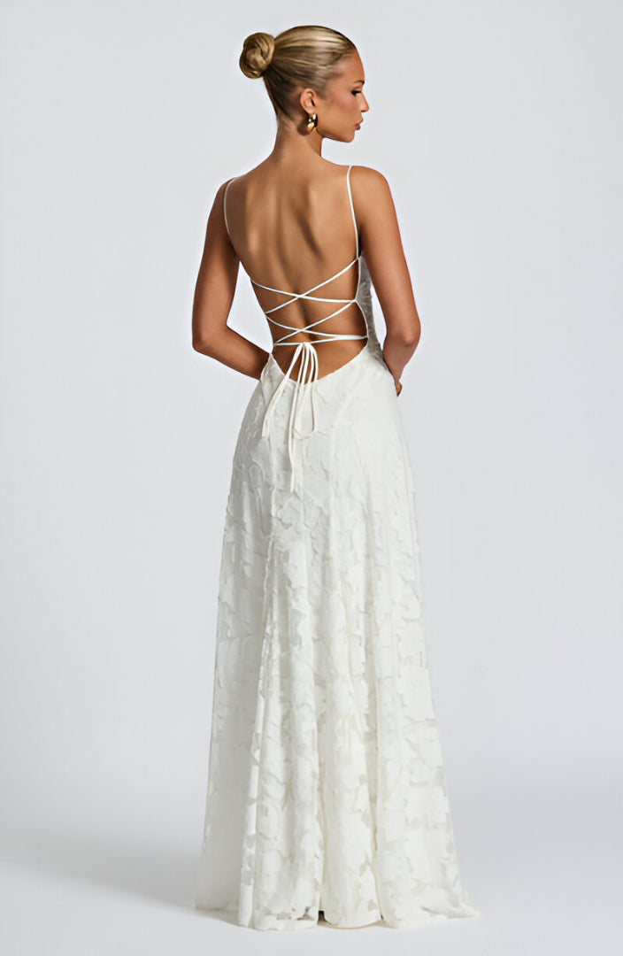 Francisa Lace Corset Maxi Dress