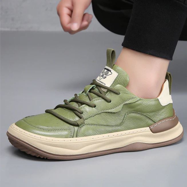 Stefano Premium Calfskin Faux Leather Casual Shoes