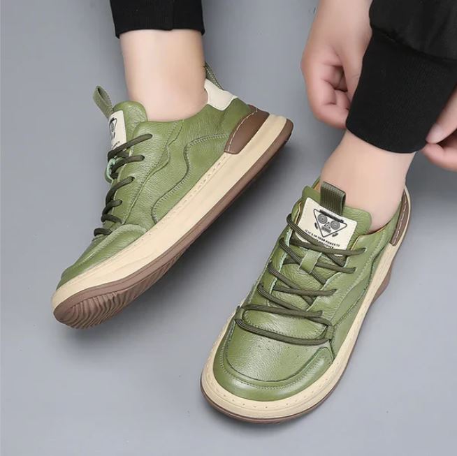 Stefano Premium Calfskin Faux Leather Casual Shoes