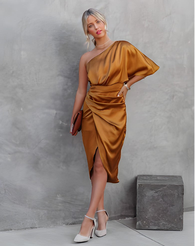 Gabriela Refined Stretch Midi Dress for Festive Occasions