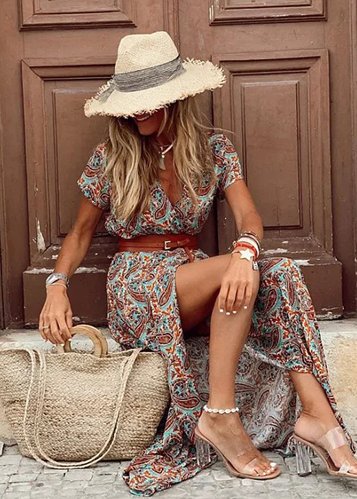 Vera Bohemian Flowy Maxi Dress