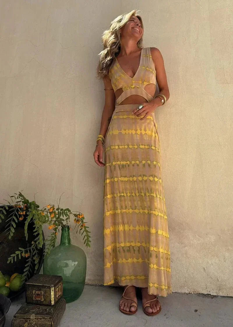 Ibiza Maxi-tie-dye-dress