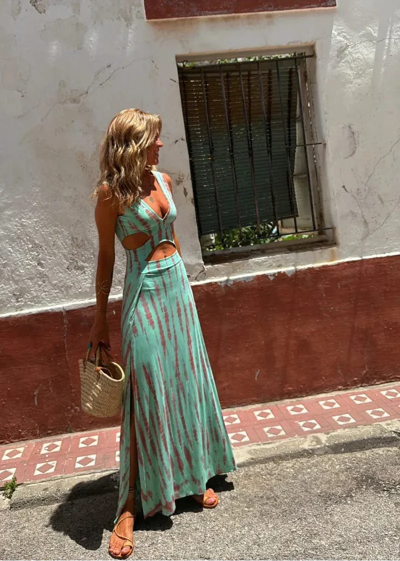 Ibiza Maxi-tie-dye-dress
