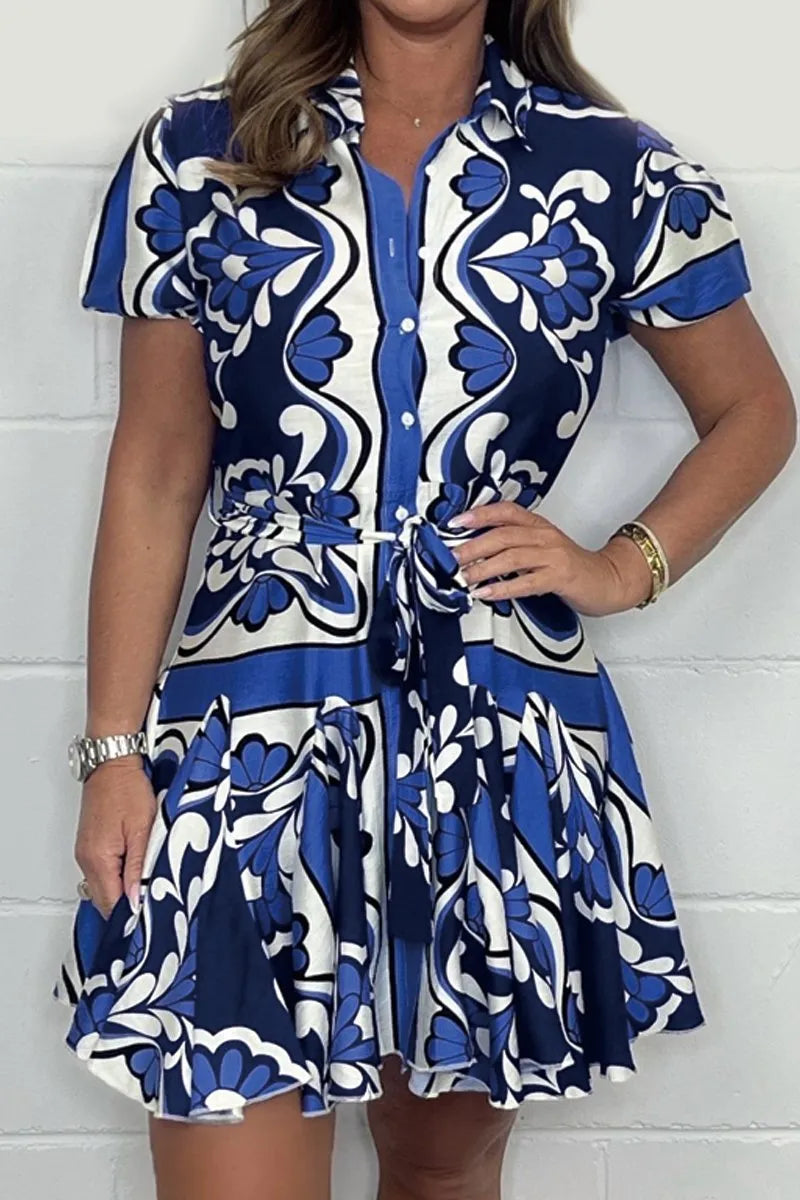 Isha Floral Print Short Dress for Everyday Occasions