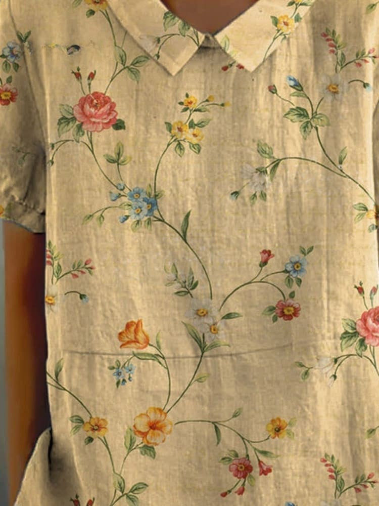 Karla Retro Floral Linen