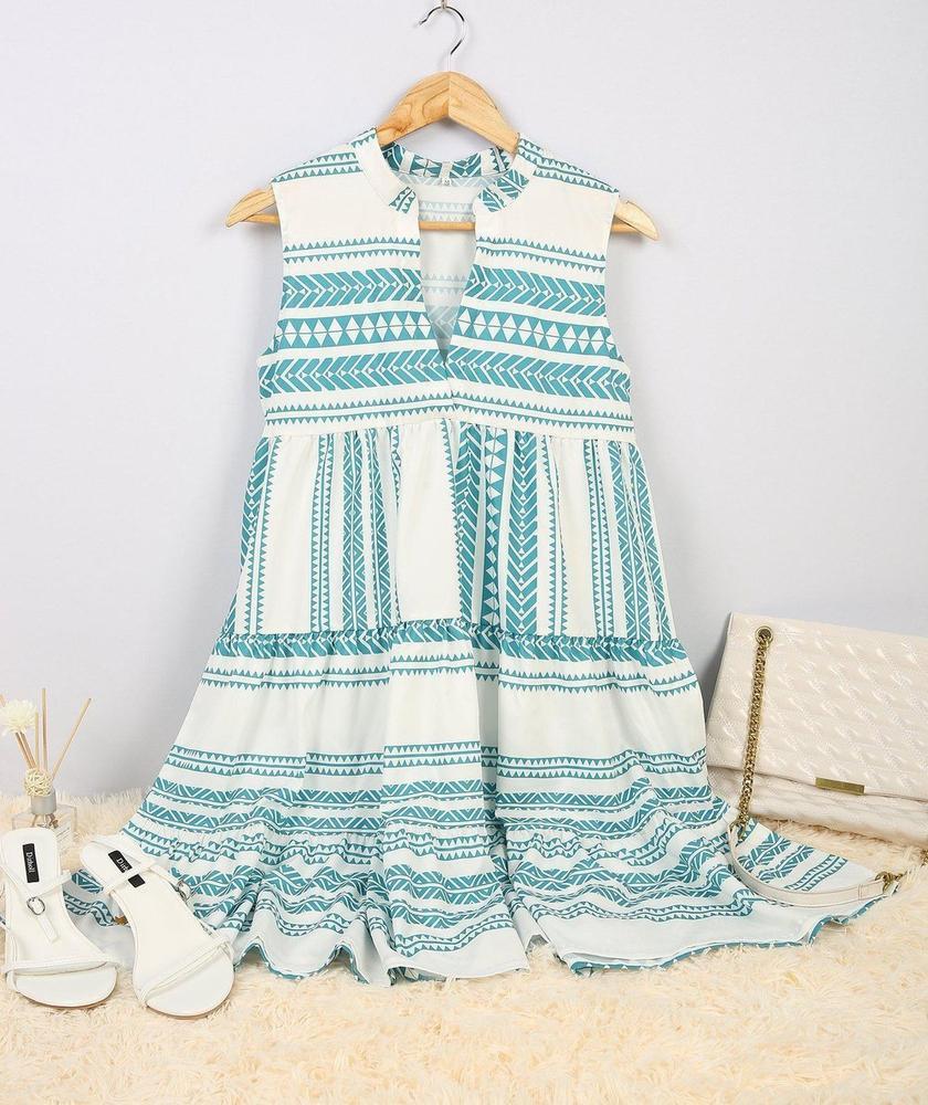 Lila Boho Printed Sleeveless Dress