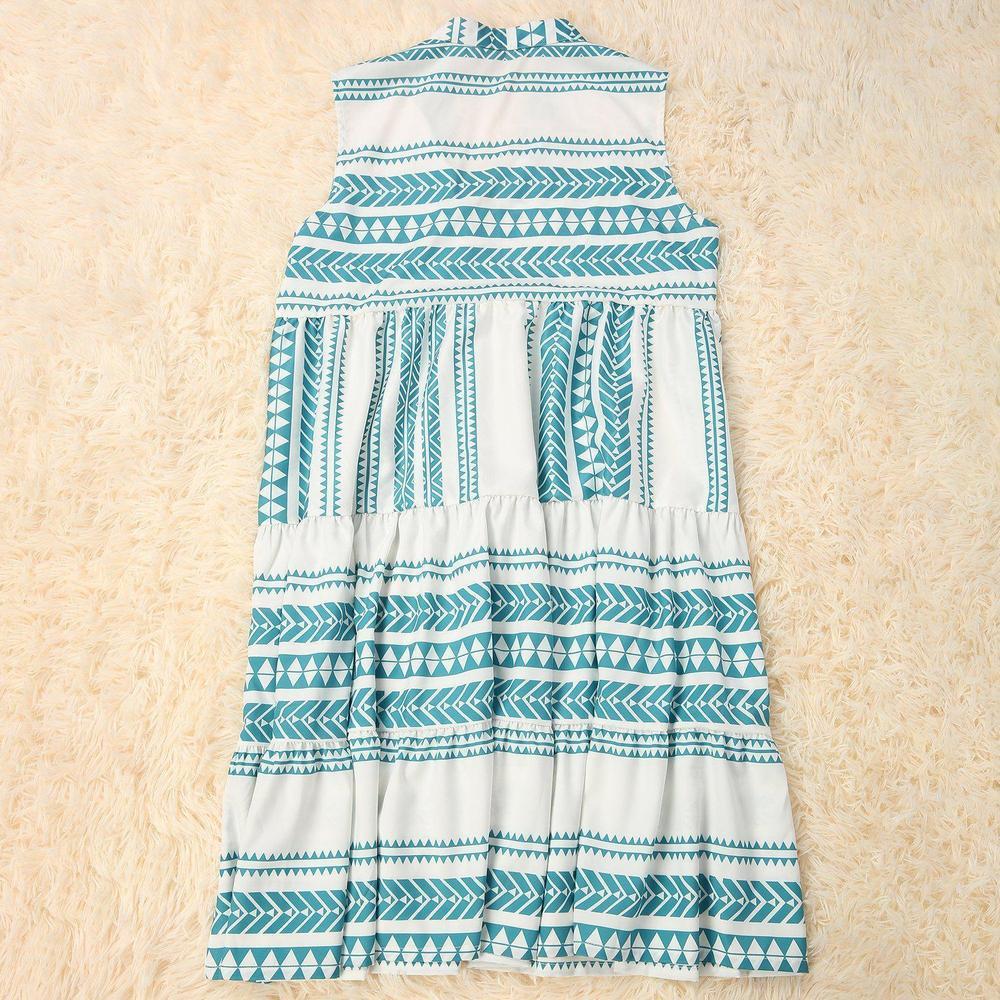 Lila Boho Printed Sleeveless Dress