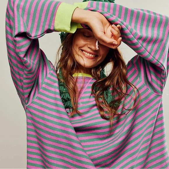 Helen Striped Oversized Coastal Sweater